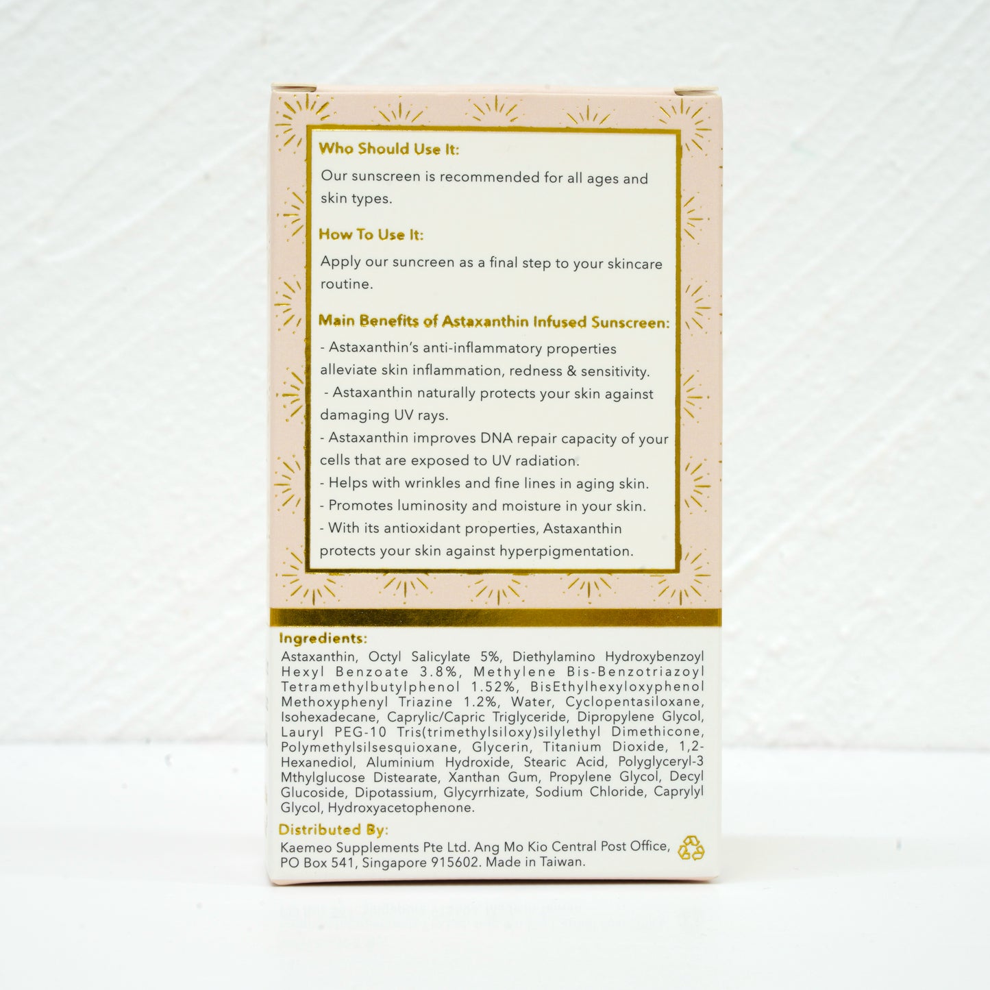 Asxence Astaxanthin Sunblock